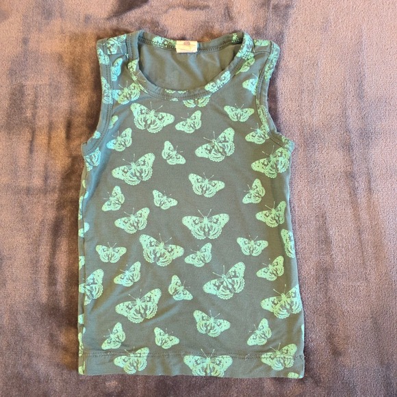 kate quinn Other - Kate Quinn Butterfly Print Sleeveless Tank Top Green 12-18 Months Snug Fit‎